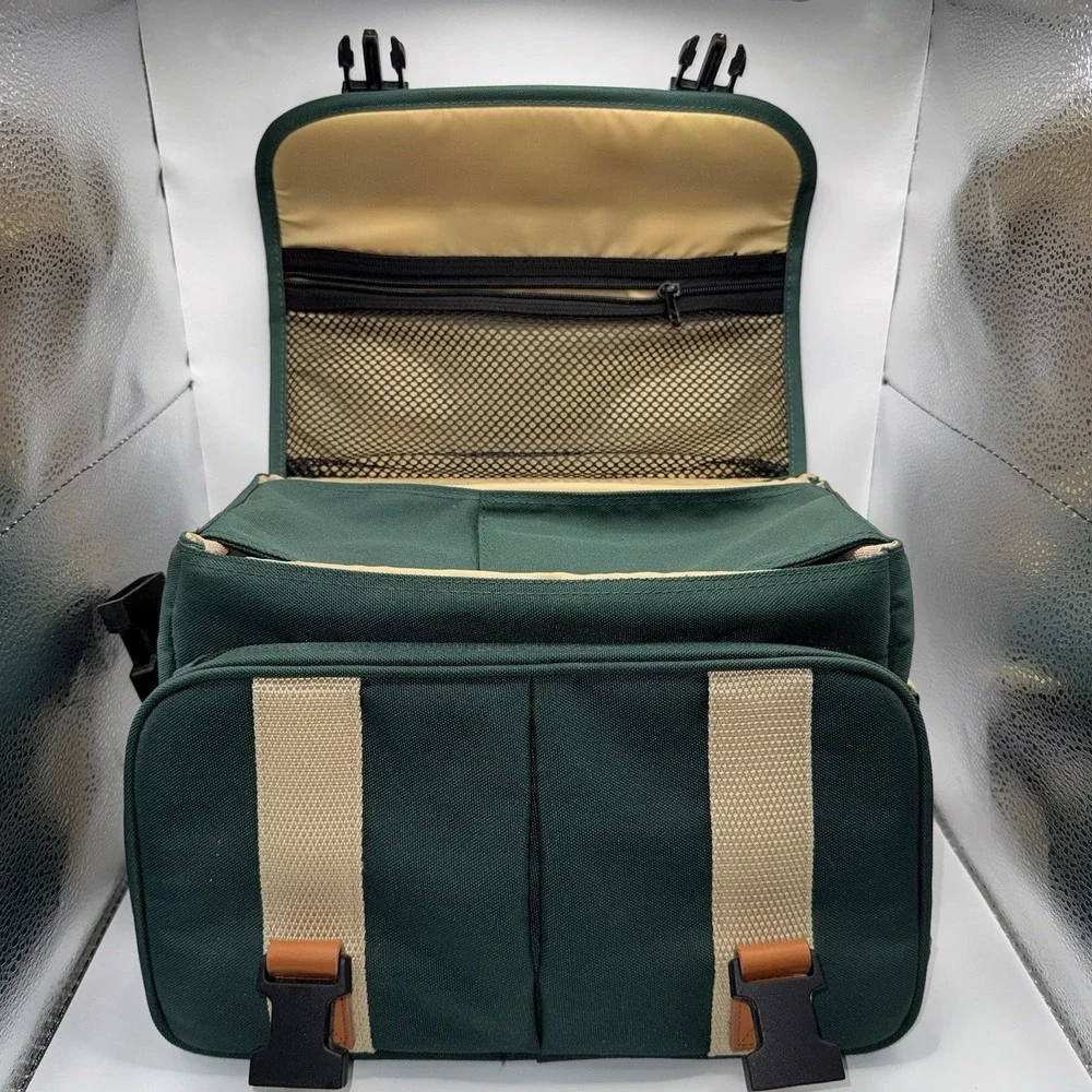 Vintage Canon Canvas Camera Bag Shoulder Bag Green Tan